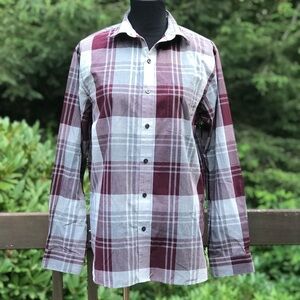 Van Heusen Plaid Cotton Shirt 15.5 Neck